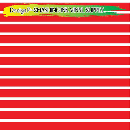 Red White Stripes ★ Pattern Vinyl | Faux Leather | Sublimation (TAT 3 BUS DAYS)