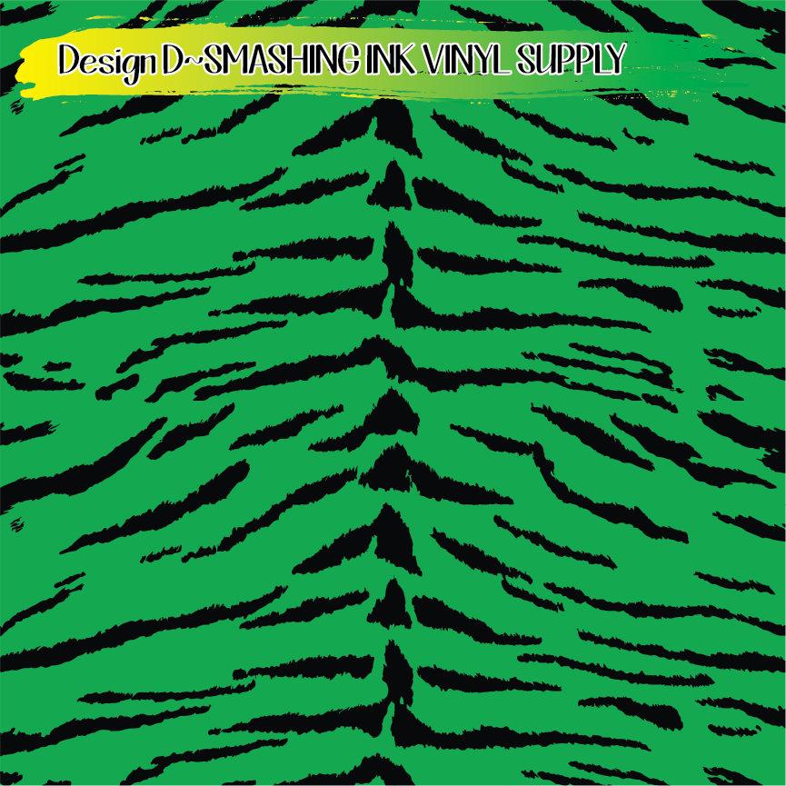 Green Black Animal Print ★ Pattern Vinyl | Faux Leather | Sublimation (TAT 3 BUS DAYS)