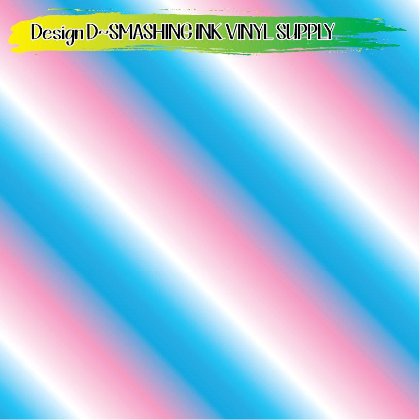Pink White Blue Ombre ★ Pattern Vinyl | Faux Leather | Sublimation (TAT 3 BUS DAYS)