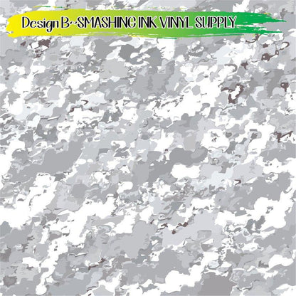 Military Camo - Faux Leather Sheet (SHIPS IN 3 BUS DAYS) – Smashing Ink  Vinyl