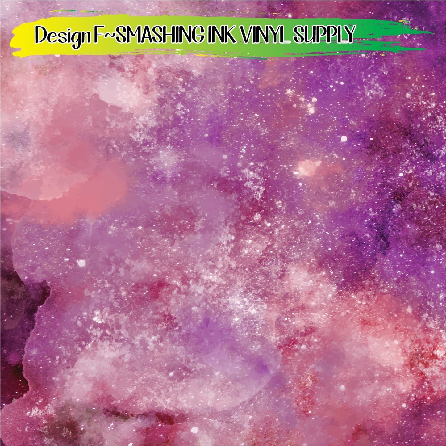 Pink Space Galaxy ★ Pattern Vinyl | Faux Leather | Sublimation (TAT 3 BUS DAYS)