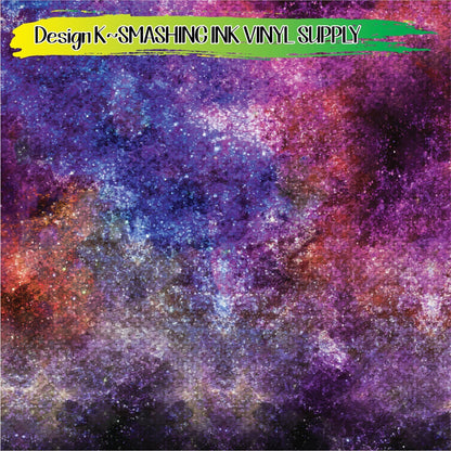 Colorful Galaxy Space ★ Pattern Vinyl | Faux Leather | Sublimation (TAT 3 BUS DAYS)