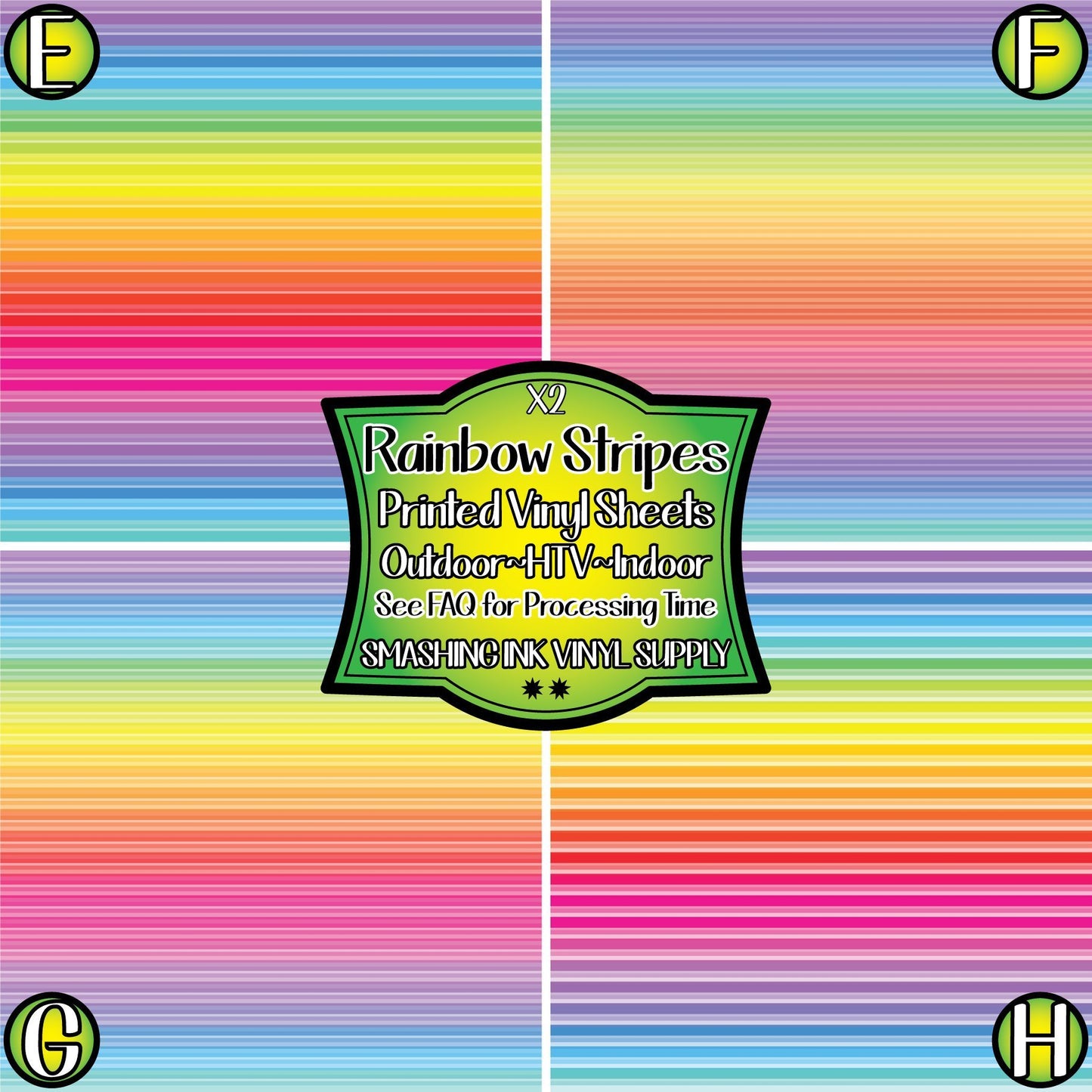 Rainbow Striped ★ Pattern Vinyl | Faux Leather | Sublimation (TAT 3 BUS DAYS)