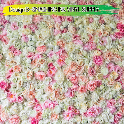 Pink and White Flowers ★ Laser Safe Adhesive Film (TAT 3 BUS DAYS)