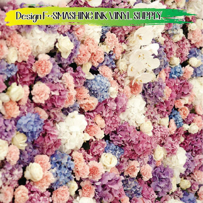 Purple and White Flowers ★ Pattern Vinyl | Faux Leather | Sublimation (TAT 3 BUS DAYS)