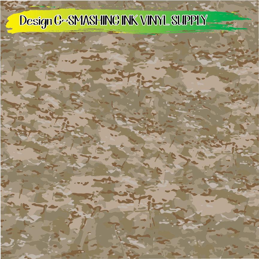 Military Camo - Faux Leather Sheet (SHIPS IN 3 BUS DAYS) – Smashing Ink  Vinyl