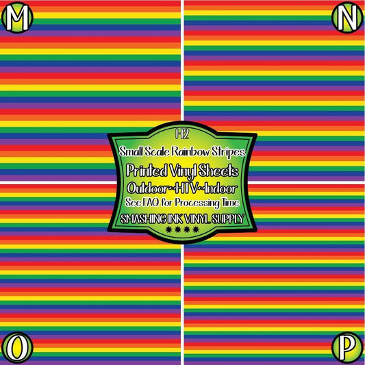 Small Rainbow Striped ★ Laser Safe Adhesive Film (TAT 3 BUS DAYS)