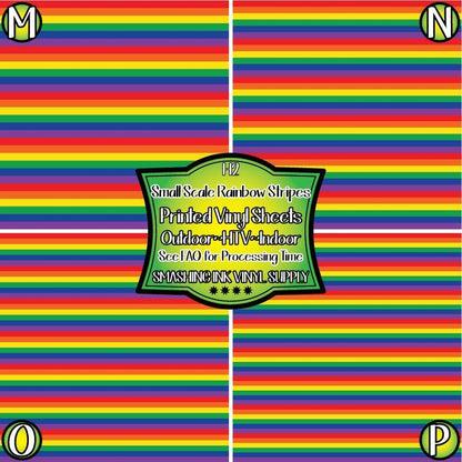 Small Rainbow Striped ★ Laser Safe Adhesive Film (TAT 3 BUS DAYS)