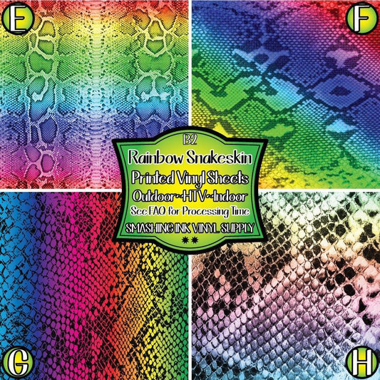 Rainbow Snakeskin ★ Laser Safe Adhesive Film (TAT 3 BUS DAYS)