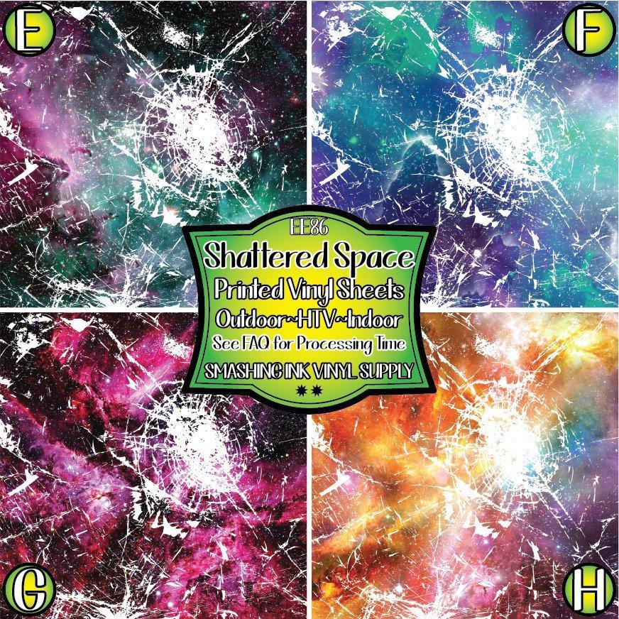 Shattered Space ★ Pattern Vinyl | Faux Leather | Sublimation (TAT 3 BUS DAYS)