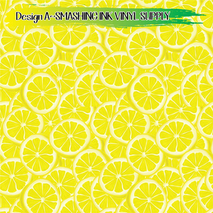 Lemon Patterns ★ Pattern Vinyl | Faux Leather | Sublimation (TAT 3 BUS DAYS)