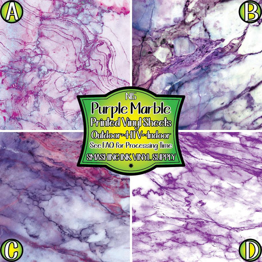 Purple Marble ★ Pattern Vinyl | Faux Leather | Sublimation (TAT 3 BUS DAYS)