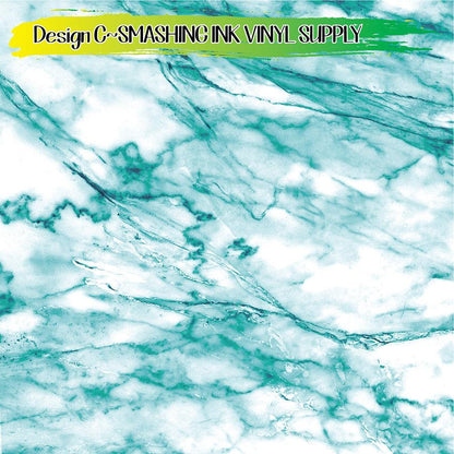 Teal Marble ★ Pattern Vinyl | Faux Leather | Sublimation (TAT 3 BUS DAYS)
