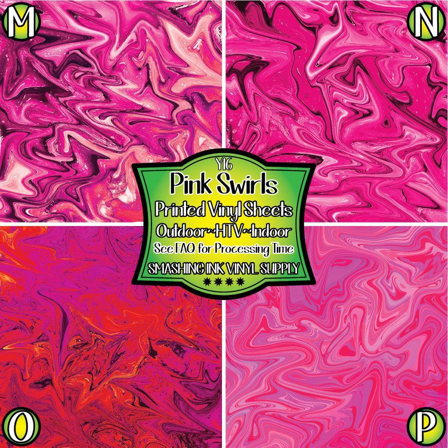 Pink Swirled ★ Laser Safe Adhesive Film (TAT 3 BUS DAYS)