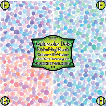 Watercolor Dots ★ Pattern Vinyl | Faux Leather | Sublimation (TAT 3 BUS DAYS)