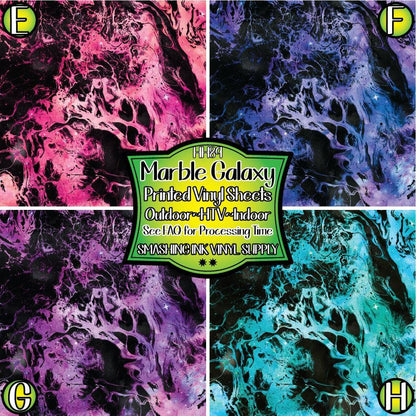 Marble Galaxy ★ Pattern Vinyl | Faux Leather | Sublimation (TAT 3 BUS DAYS)