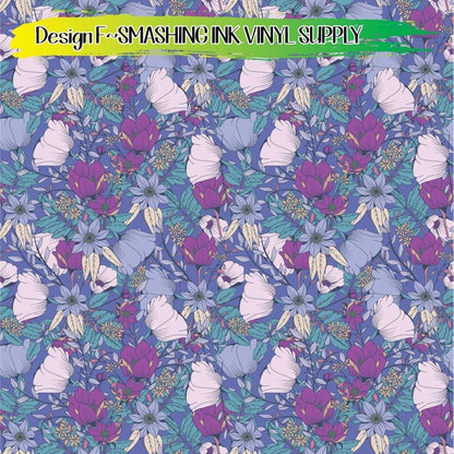 Pretty Wild Flowers ★ Pattern Vinyl | Faux Leather | Sublimation (TAT 3 BUS DAYS)