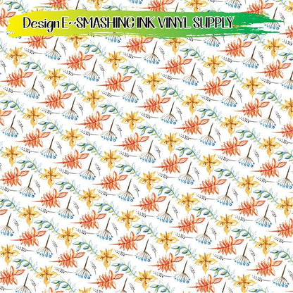 Autumn Watercolor ★ Pattern Vinyl | Faux Leather | Sublimation (TAT 3 BUS DAYS)