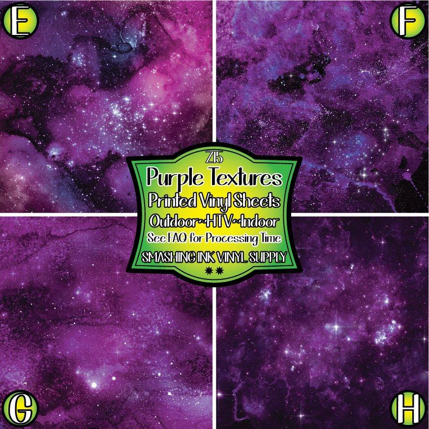 Purple Space Texture ★ Pattern Vinyl | Faux Leather | Sublimation (TAT 3 BUS DAYS)