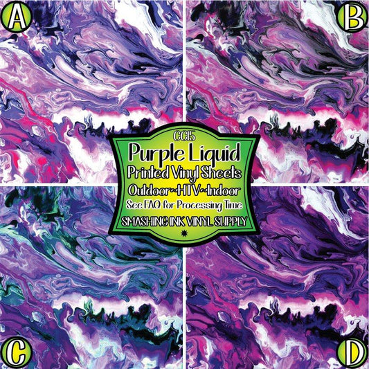 Purple Liquid Swirl ★ Laser Safe Adhesive Film (TAT 3 BUS DAYS)