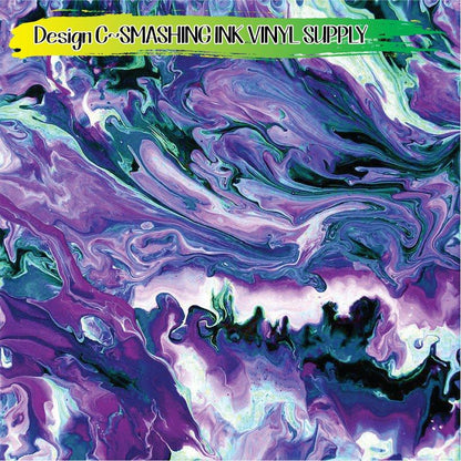 Purple Liquid Swirl ★ Pattern Vinyl | Faux Leather | Sublimation (TAT 3 BUS DAYS)