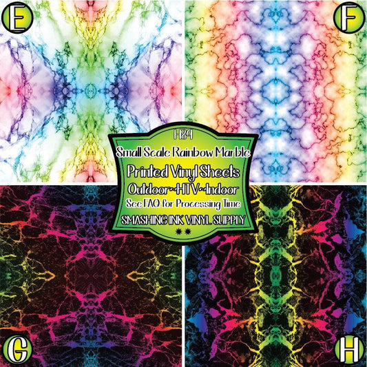 Rainbow Marble Tiled ★ Laser Safe Adhesive Film (TAT 3 BUS DAYS)