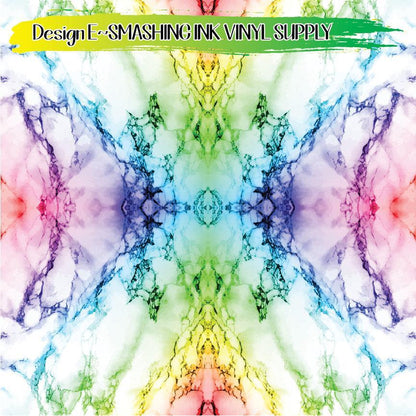 Rainbow Marble Tiled ★ Pattern Vinyl | Faux Leather | Sublimation (TAT 3 BUS DAYS)