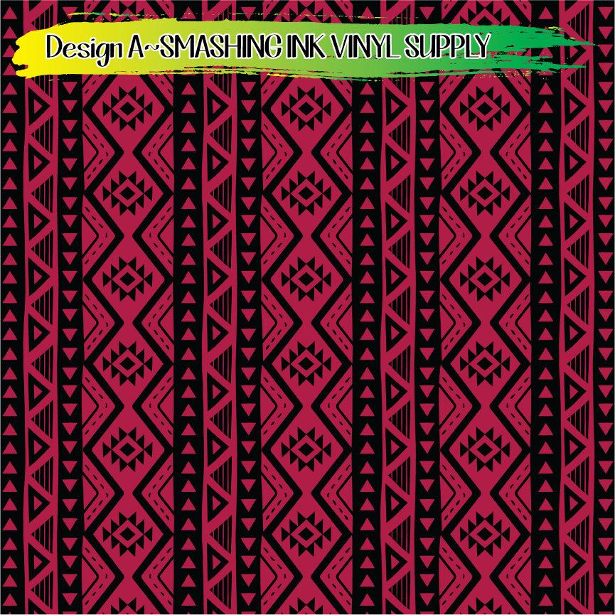 Cardinal Red Black Patterns ★ Pattern Vinyl | Faux Leather | Sublimation (TAT 3 BUS DAYS)