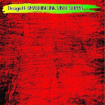 Red Black Distress ★ Pattern Vinyl | Faux Leather | Sublimation (TAT 3 BUS DAYS)