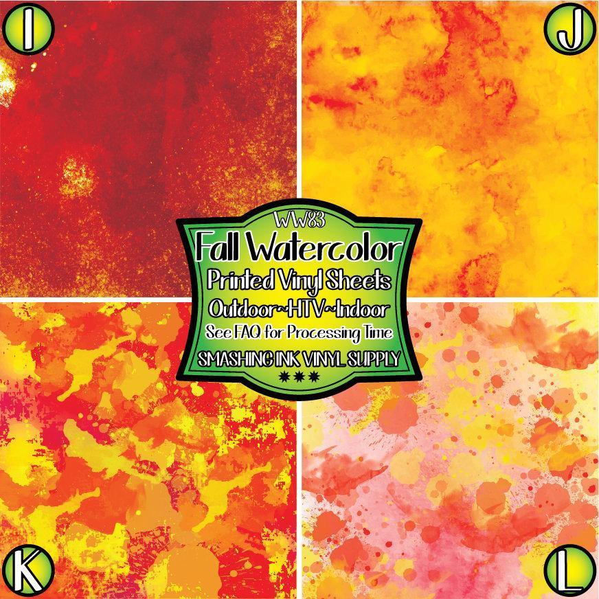 Fall Watercolor ★ Laser Safe Adhesive Film (TAT 3 BUS DAYS)