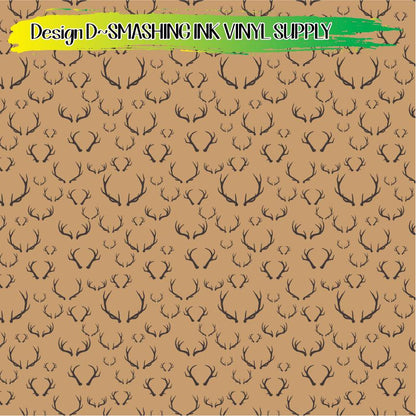 Antlers ★ Pattern Vinyl | Faux Leather | Sublimation (TAT 3 BUS DAYS)