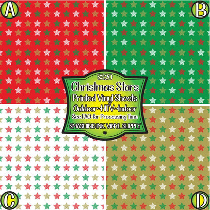 Christmas Stars ★ Pattern Vinyl | Faux Leather | Sublimation (TAT 3 BUS DAYS)
