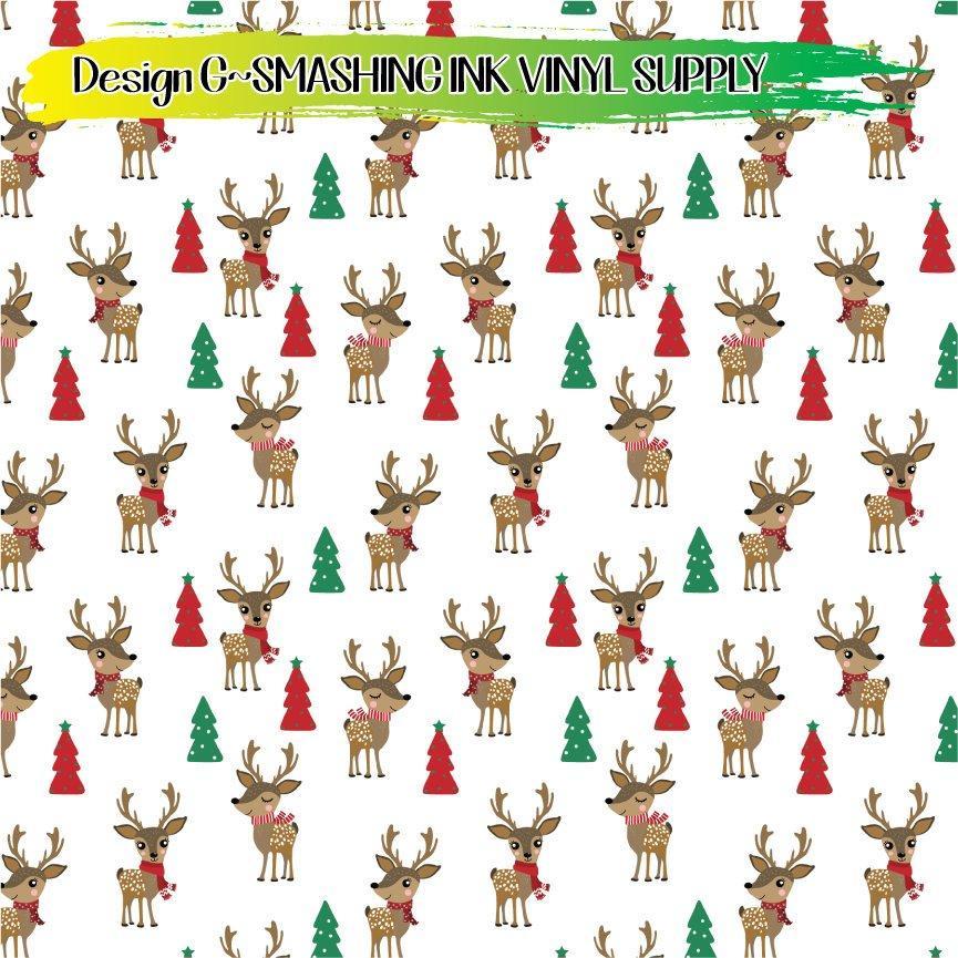 Cute Reindeer ★ Pattern Vinyl | Faux Leather | Sublimation (TAT 3 BUS DAYS)
