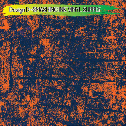 Navy Orange Pattern ★ Pattern Vinyl | Faux Leather | Sublimation (TAT 3 BUS DAYS)