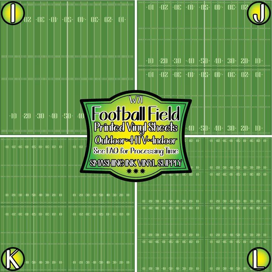 Football Field ★ Pattern Vinyl | Faux Leather | Sublimation (TAT 3 BUS DAYS)