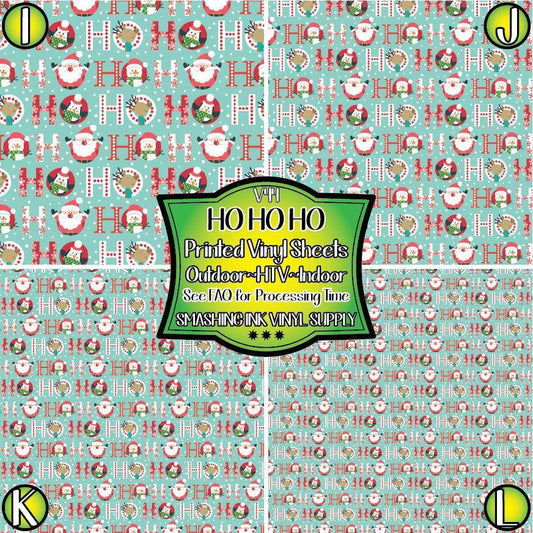 Ho Ho Ho ★ Pattern Vinyl | Faux Leather | Sublimation (TAT 3 BUS DAYS)