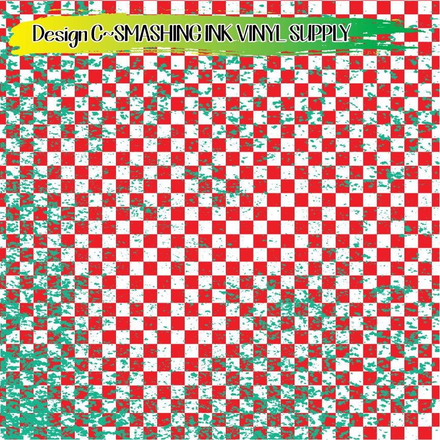 Distress Christmas ★ Pattern Vinyl | Faux Leather | Sublimation (TAT 3 BUS DAYS)