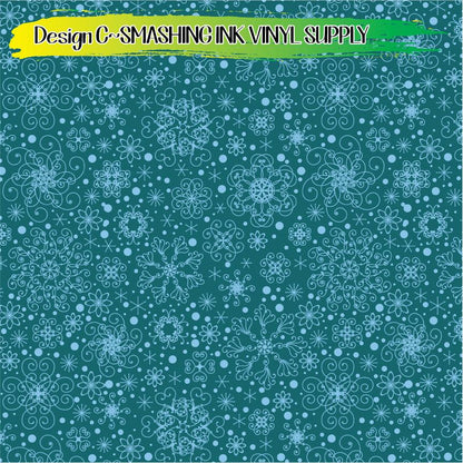 Swirly Snowflakes ★ Laser Safe Adhesive Film (TAT 3 BUS DAYS)
