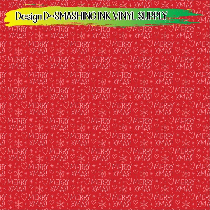 Christmas Doodles ★ Pattern Vinyl | Faux Leather | Sublimation (TAT 3 BUS DAYS)
