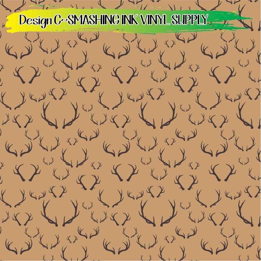 Antlers ★ Pattern Vinyl | Faux Leather | Sublimation (TAT 3 BUS DAYS)