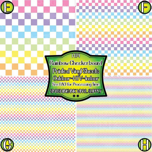 Rainbow Checker ★ Laser Safe Adhesive Film (TAT 3 BUS DAYS)