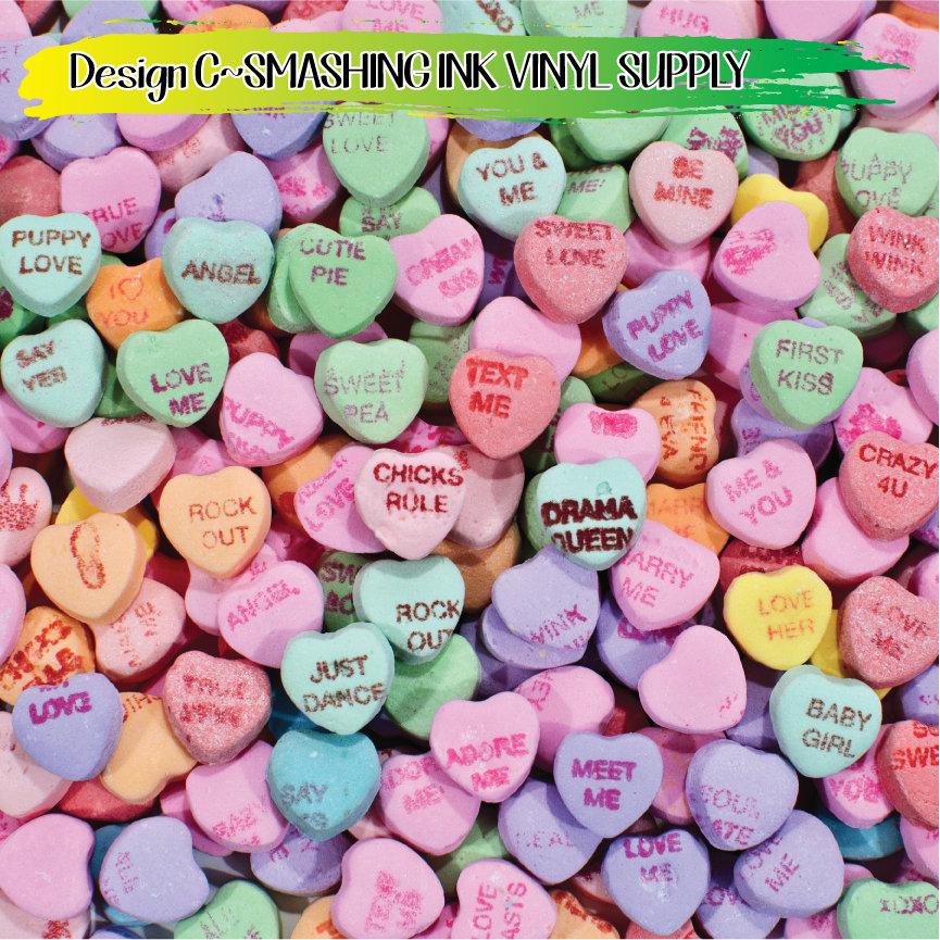 Puffy Valentine Conversation Heart Stickers 6 Sheets 12 Stickers On A Sheet