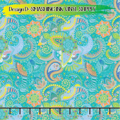 Pastel Easter Paisley ★ Pattern Vinyl | Faux Leather | Sublimation (TAT 3 BUS DAYS)