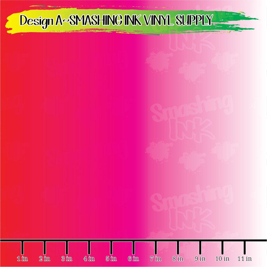 Red Pink White Ombre ★ Laser Safe Adhesive Film (TAT 3 BUS DAYS)