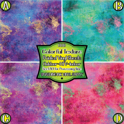 Colorful Texture ★ Pattern Vinyl | Faux Leather | Sublimation (TAT 3 BUS DAYS)