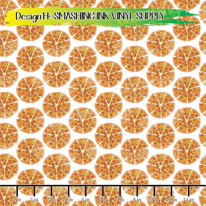 Pizza Pattern ★ Pattern Vinyl | Faux Leather | Sublimation (TAT 3 BUS DAYS)