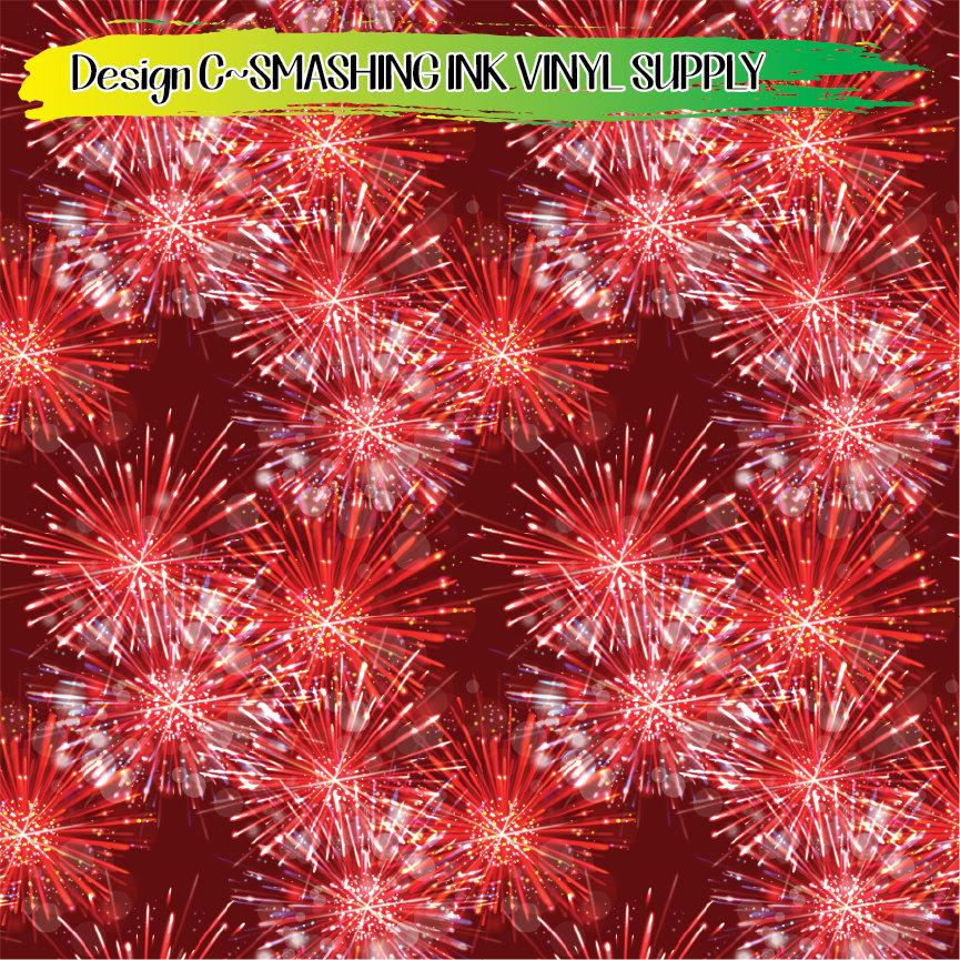 Colorful Fireworks ★ Pattern Vinyl | Faux Leather | Sublimation (TAT 3 BUS DAYS)