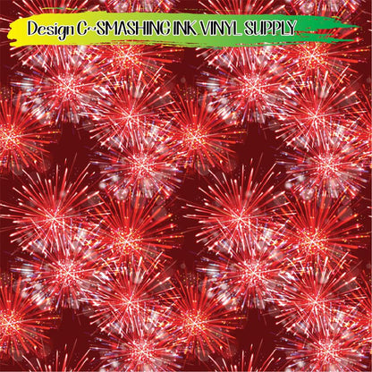 Colorful Fireworks ★ Pattern Vinyl | Faux Leather | Sublimation (TAT 3 BUS DAYS)
