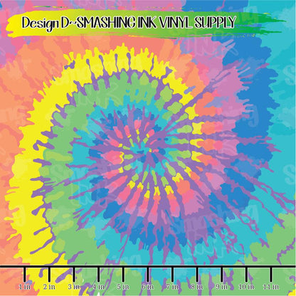 Pastel Tie Dye ★ Pattern Vinyl | Faux Leather | Sublimation (TAT 3 BUS DAYS)