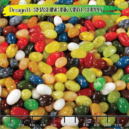 Jellybean Pattern ★ Pattern Vinyl | Faux Leather | Sublimation (TAT 3 BUS DAYS)